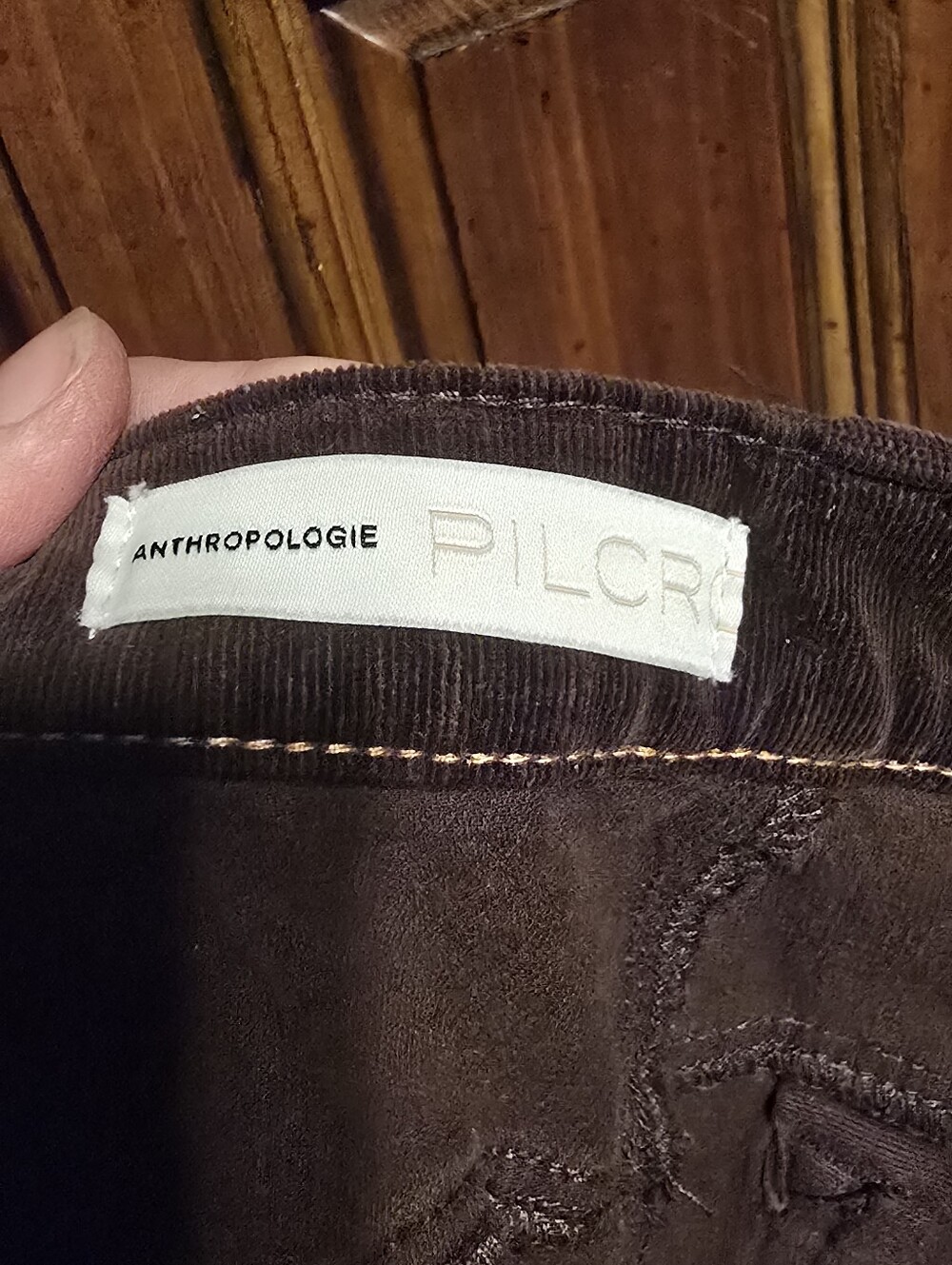 Pilcro Women’s Aubergine Corduroy Button Fly Skinny Pants Stretch Pockets Sz 30 - Picture 5 of 8